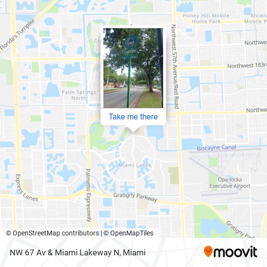 NW 67 Av & Miami Lakeway N map