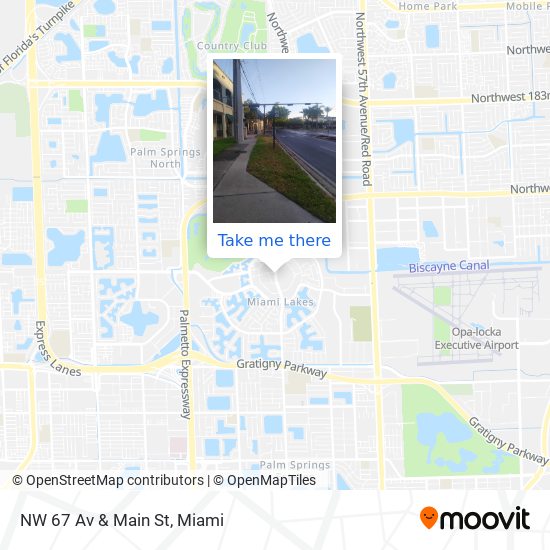 NW 67 AV & MAIN ST map