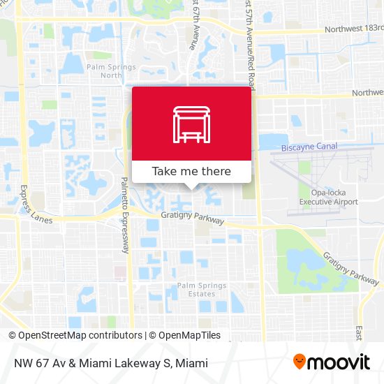 NW 67 Av & Miami Lakeway S map