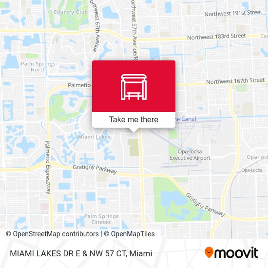 Miami Lakes Dr E & NW 57 Ct map