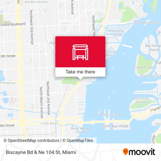 Biscayne Bd & Ne 104 St map