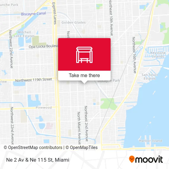 Ne 2 Av & Ne 115 St map
