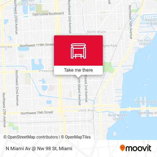 N Miami Av @ Nw 98 St map