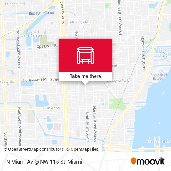 Mapa de N Miami Av @ NW 115 St