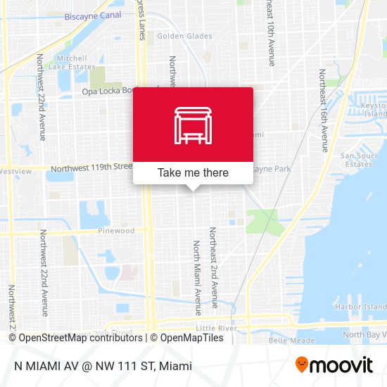 N MIAMI AV @ NW 111 ST map