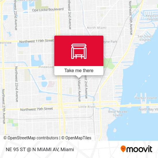 NE 95 ST @ N MIAMI AV map