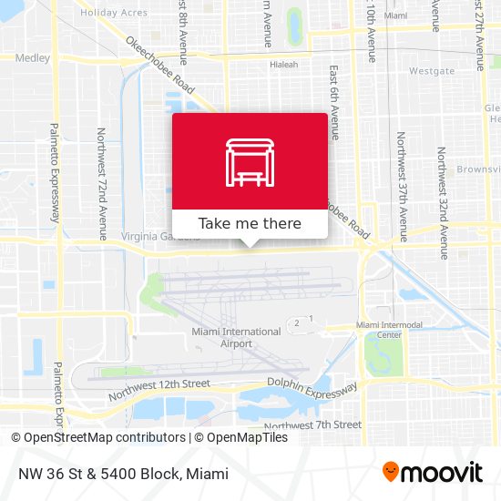 NW 36 St & 5400 Block map