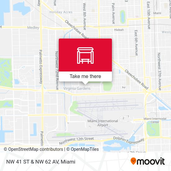 NW 41 St & NW 62 Av map