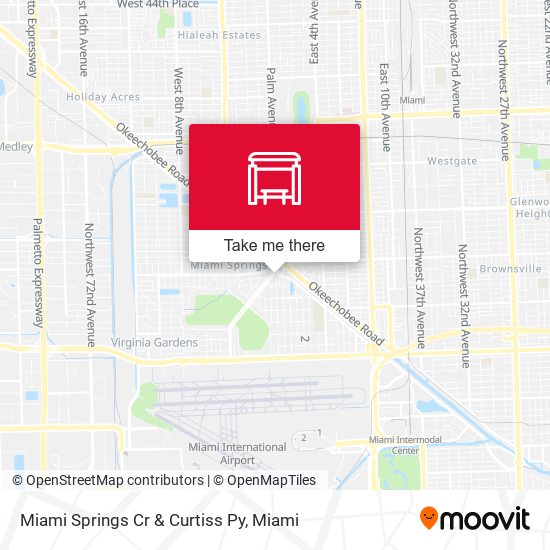 Miami Springs Cr & Curtiss Py map