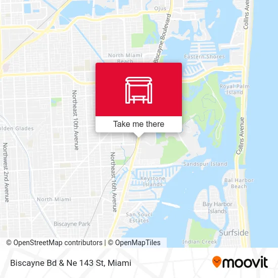 Biscayne Bd & Ne 143 St map