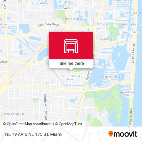 Mapa de NE 19 AV & NE 175 ST