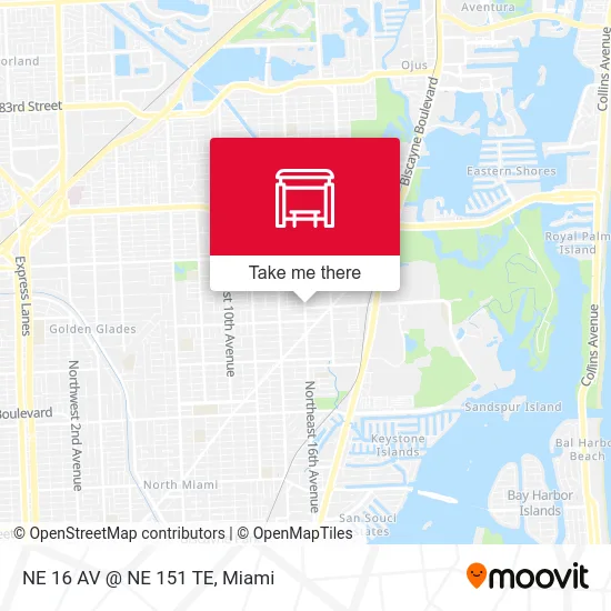 NE 16 AV @ NE 151 TE map