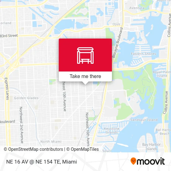 NE 16 AV @ NE 154 TE map