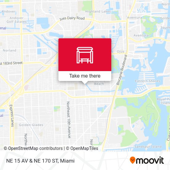 NE 15 Av & NE 170 St map