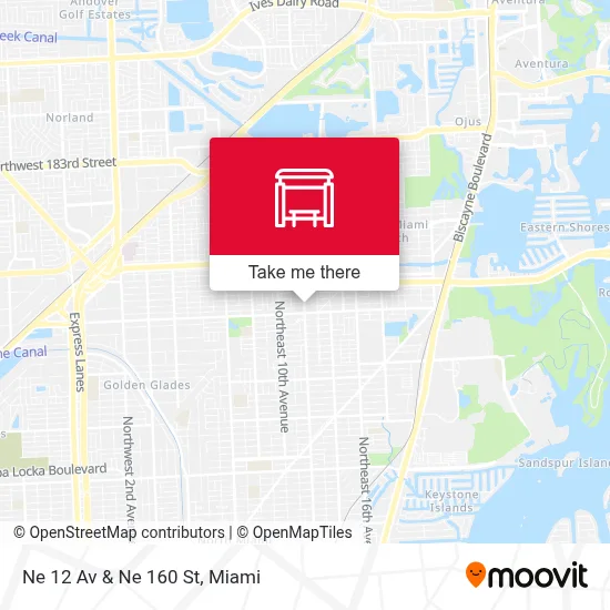 Ne 12 Av & Ne 160 St map