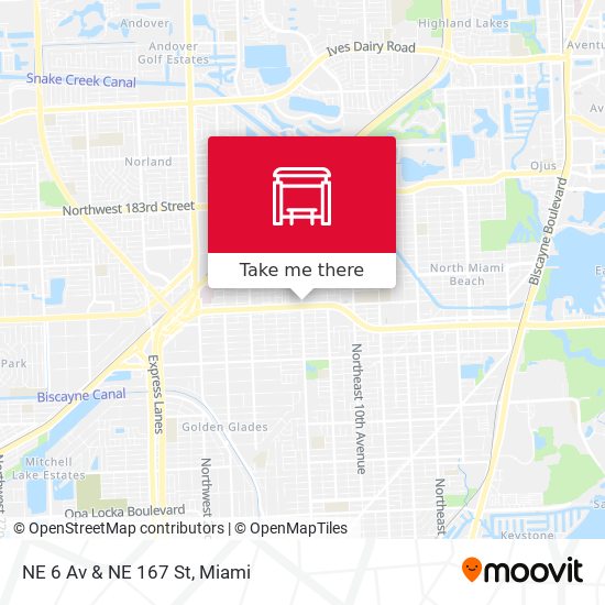 NE 6 Av & NE 167 St map