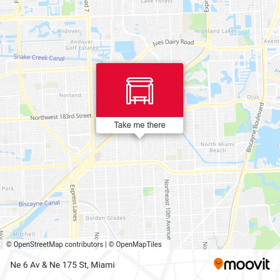 Ne 6 Av & Ne 175 St map