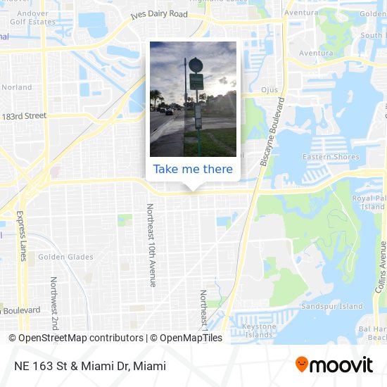 NE 163 St & Miami Dr map