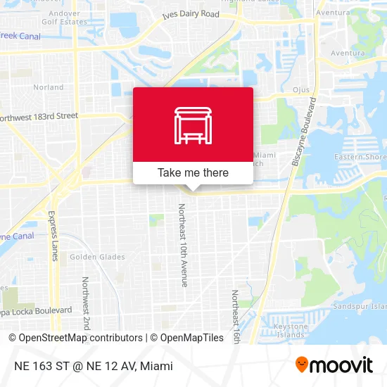 NE 163 ST @ NE 12 AV map