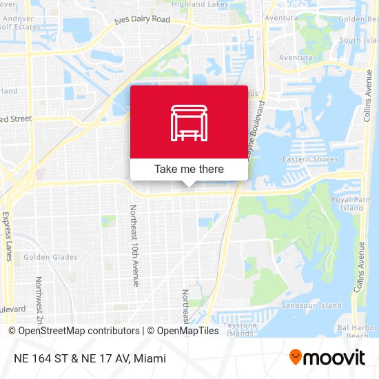Mapa de NE 164 ST & NE 17 AV