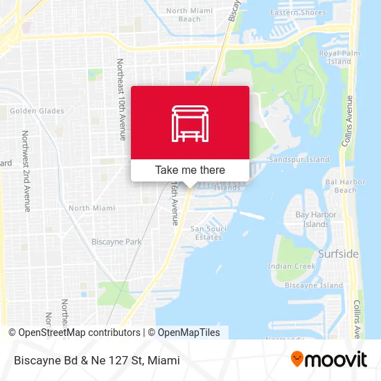 Biscayne Bd & Ne 127 St map