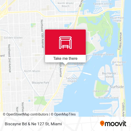 Biscayne Bd & Ne 127 St map