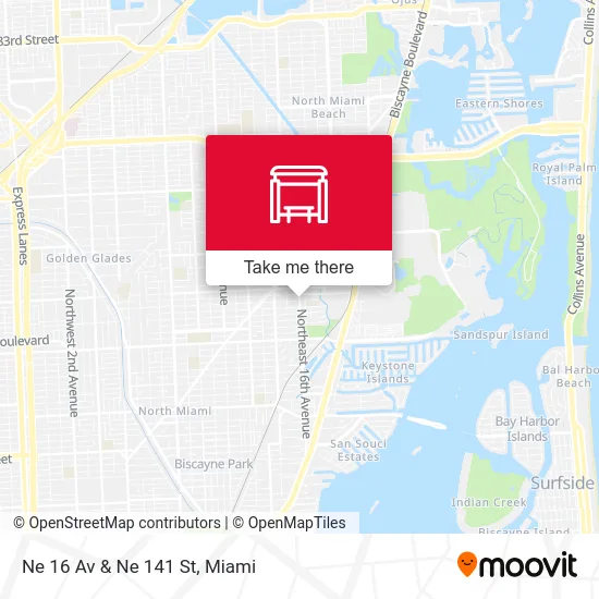 Ne 16 Av & Ne 141 St map