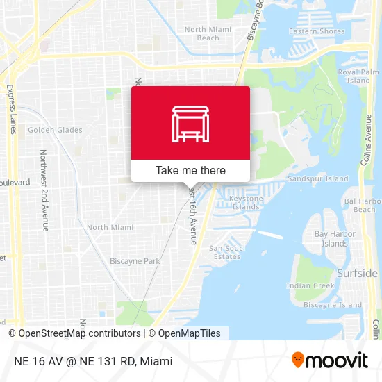 NE 16 AV @ NE 131 RD map