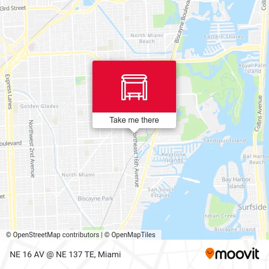NE 16 AV @ NE 137 TE map