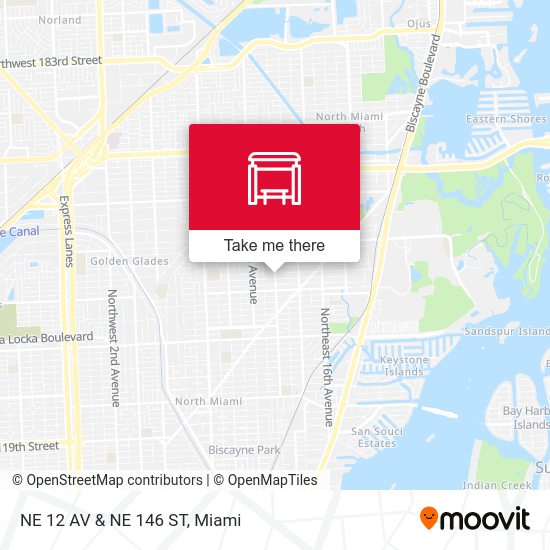 NE 12 AV & NE 146 ST map