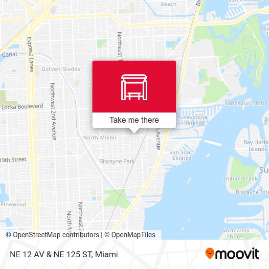 Mapa de NE 12 AV & NE 125 ST