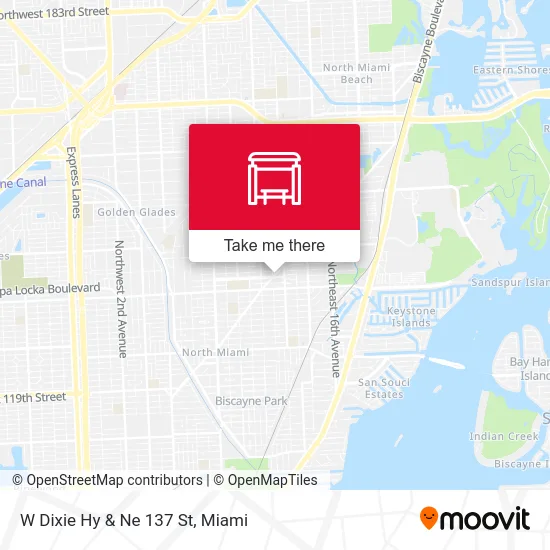 W Dixie Hy & Ne 137 St map