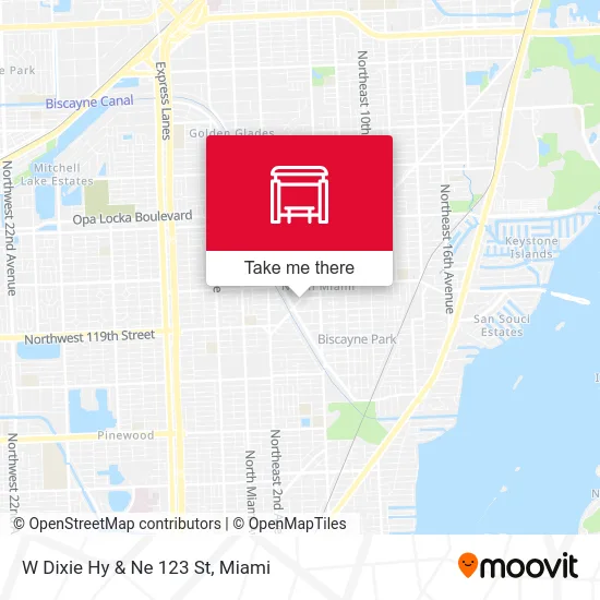 W Dixie Hy & Ne 123 St map