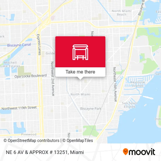 NE 6 AV & APPROX # 13251 map