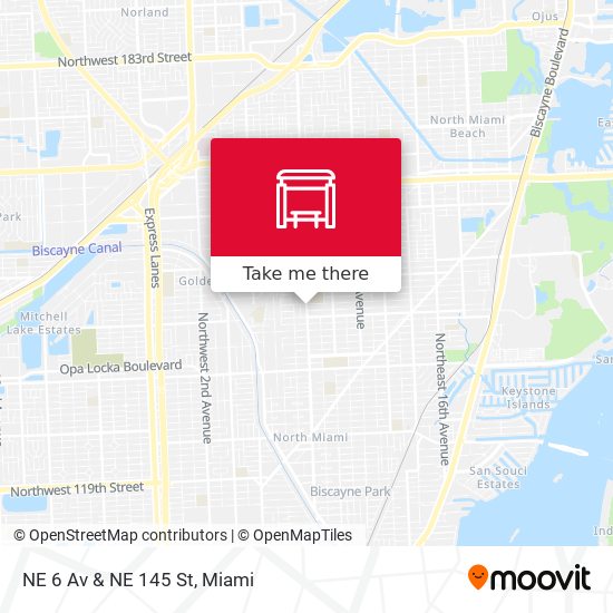 NE 6 Av & NE 145 St map