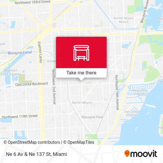 Ne 6 Av & Ne 137 St map