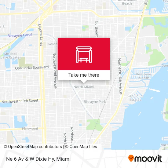 Ne 6 Av & W Dixie Hy map