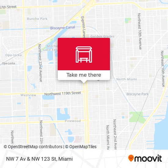 NW 7 Av & NW 123 St map