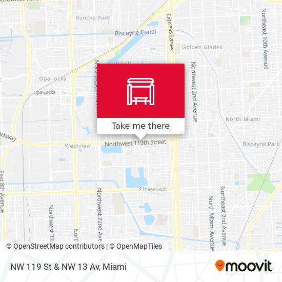 NW 119 St & NW 13 Av map