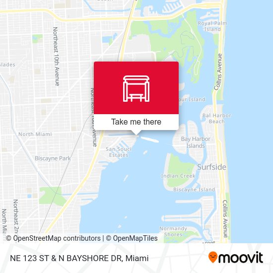 NE 123 ST & N BAYSHORE DR map