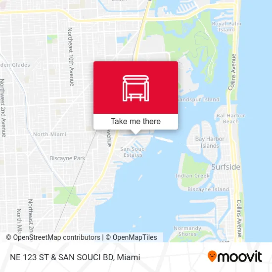 Mapa de NE 123 ST & SAN SOUCI BD