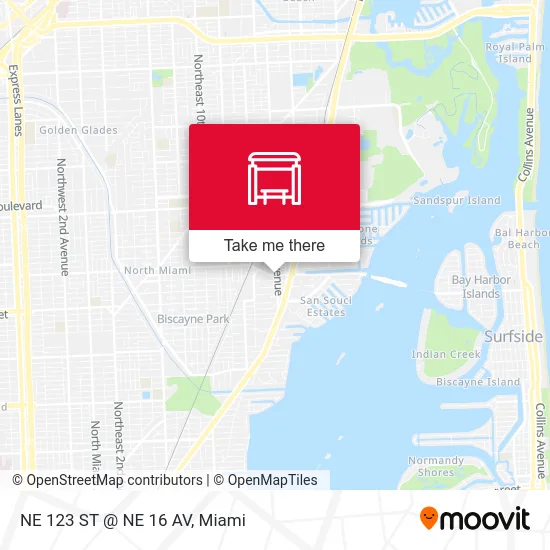 Mapa de NE 123 ST @ NE 16 AV