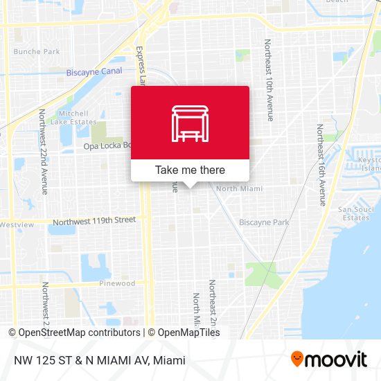 NW 125 ST & N MIAMI AV map