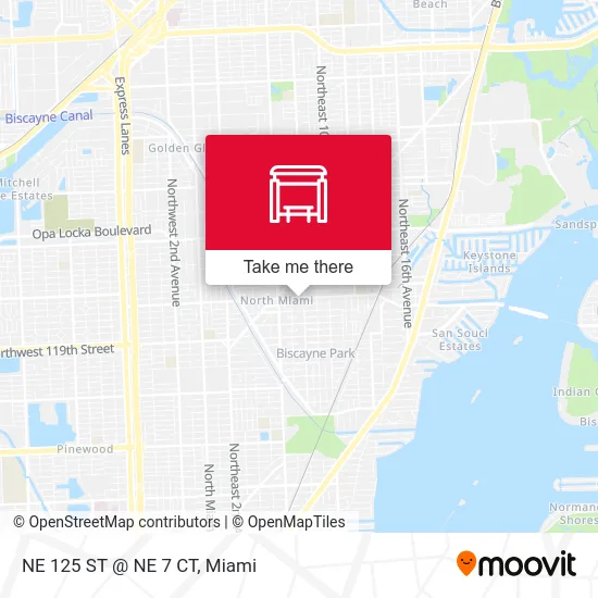 NE 125 ST @ NE 7 CT map