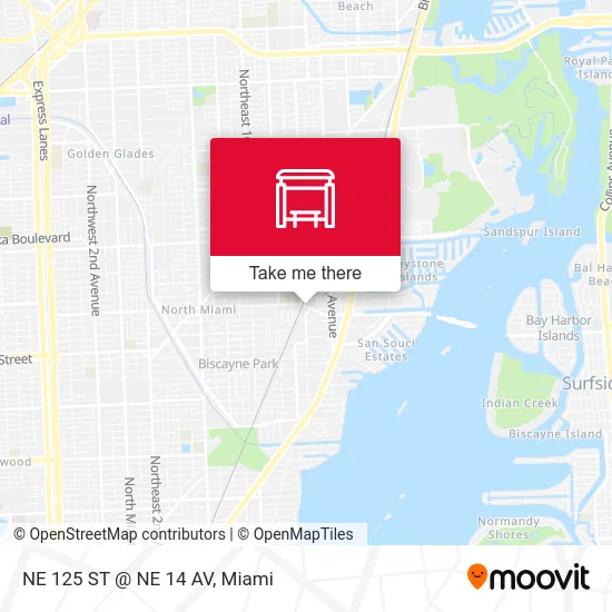 Mapa de NE 125 ST @ NE 14 AV