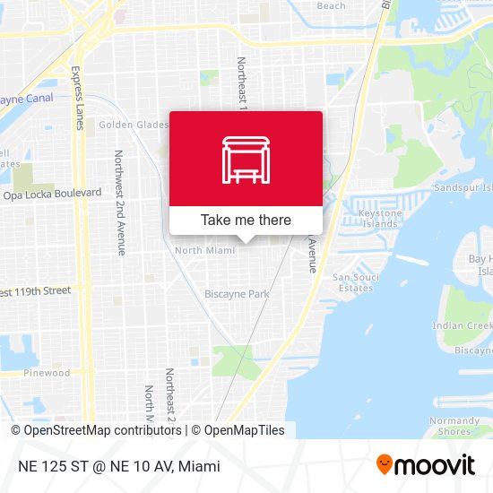 Mapa de NE 125 ST @ NE 10 AV