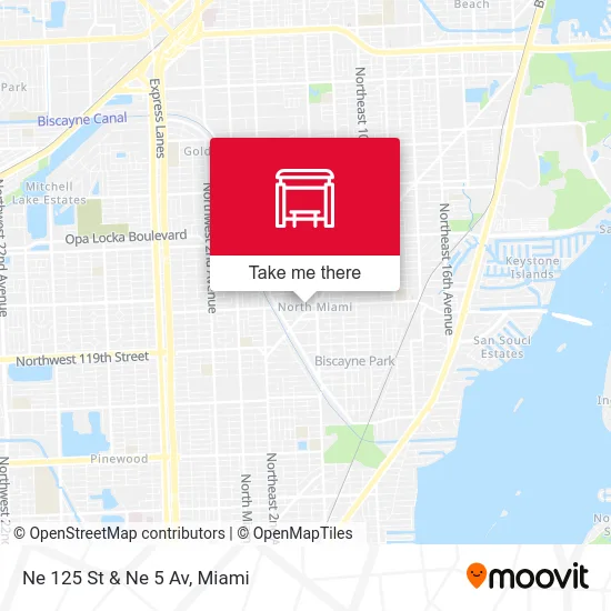 Ne 125 St & Ne 5 Av map