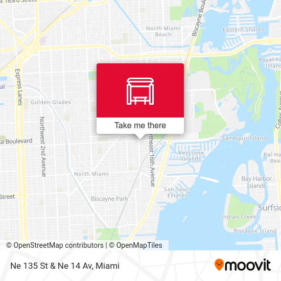 Ne 135 St & Ne 14 Av map