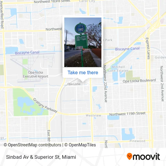 Sinbad Av & Superior St map