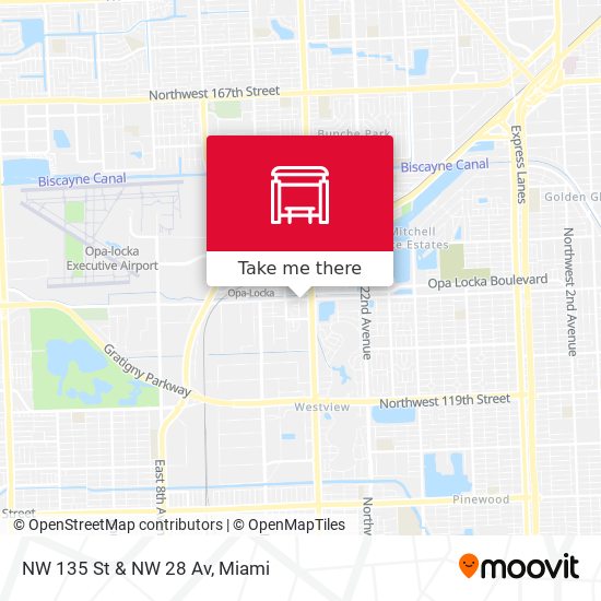 NW 135 St & NW 28 Av map